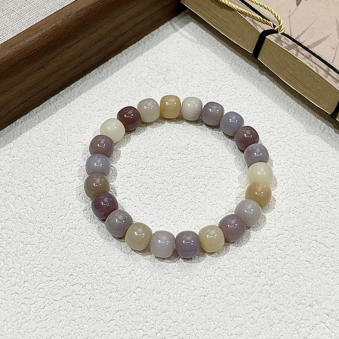 多粉香芋紫老型桶紫虞菩提手串    D-A013035