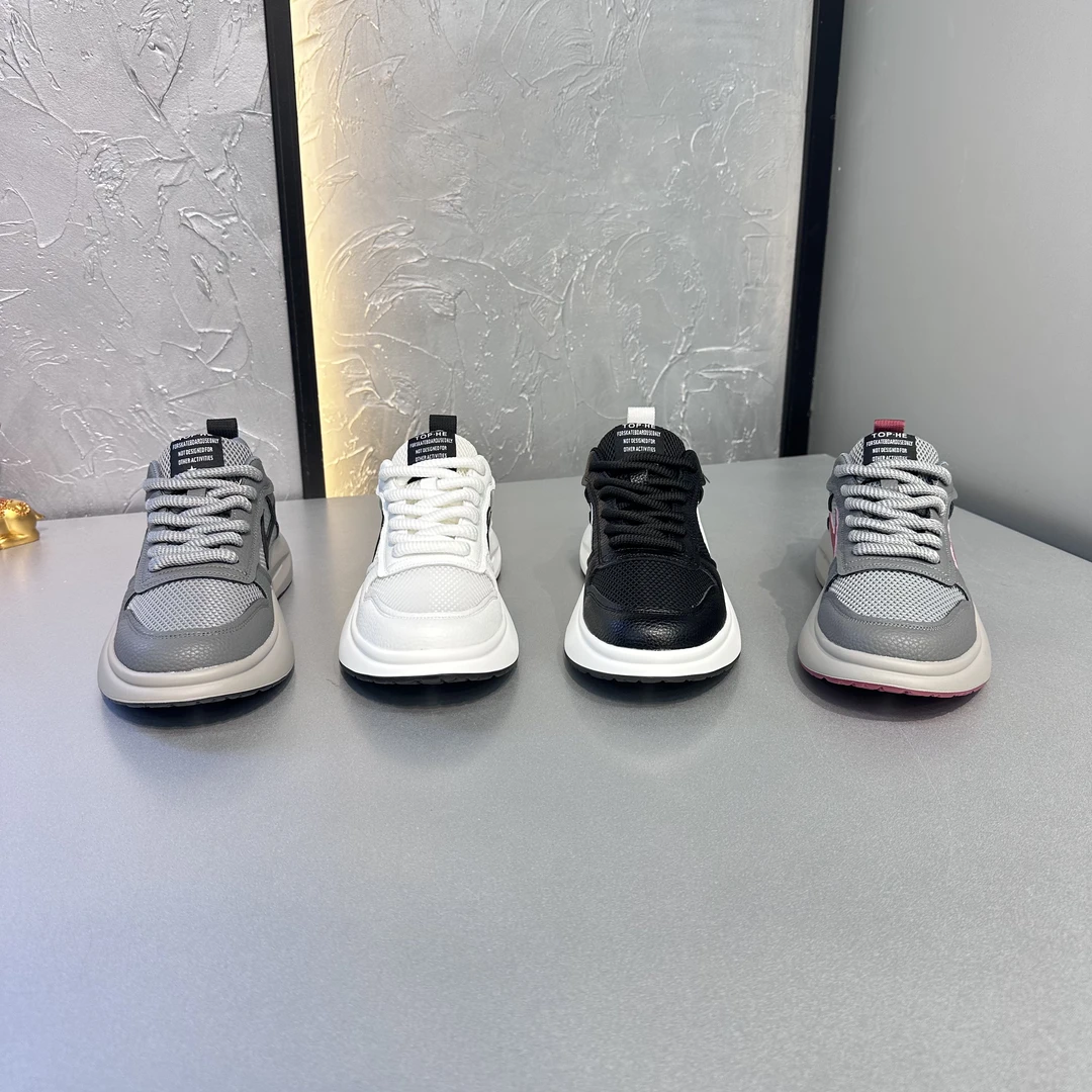 OK 2-1097 时尚休闲鞋系带夏季简约风透气圆头薄款摇摇底运动男鞋