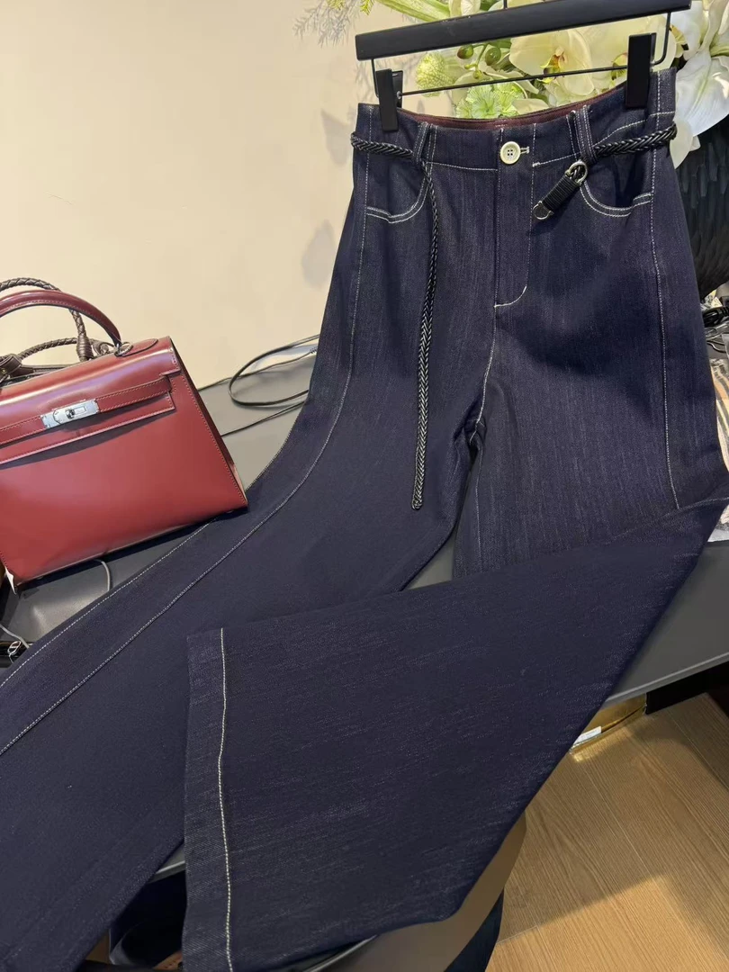 TANTAN 百搭显瘦气质宽松直筒牛仔裤2725