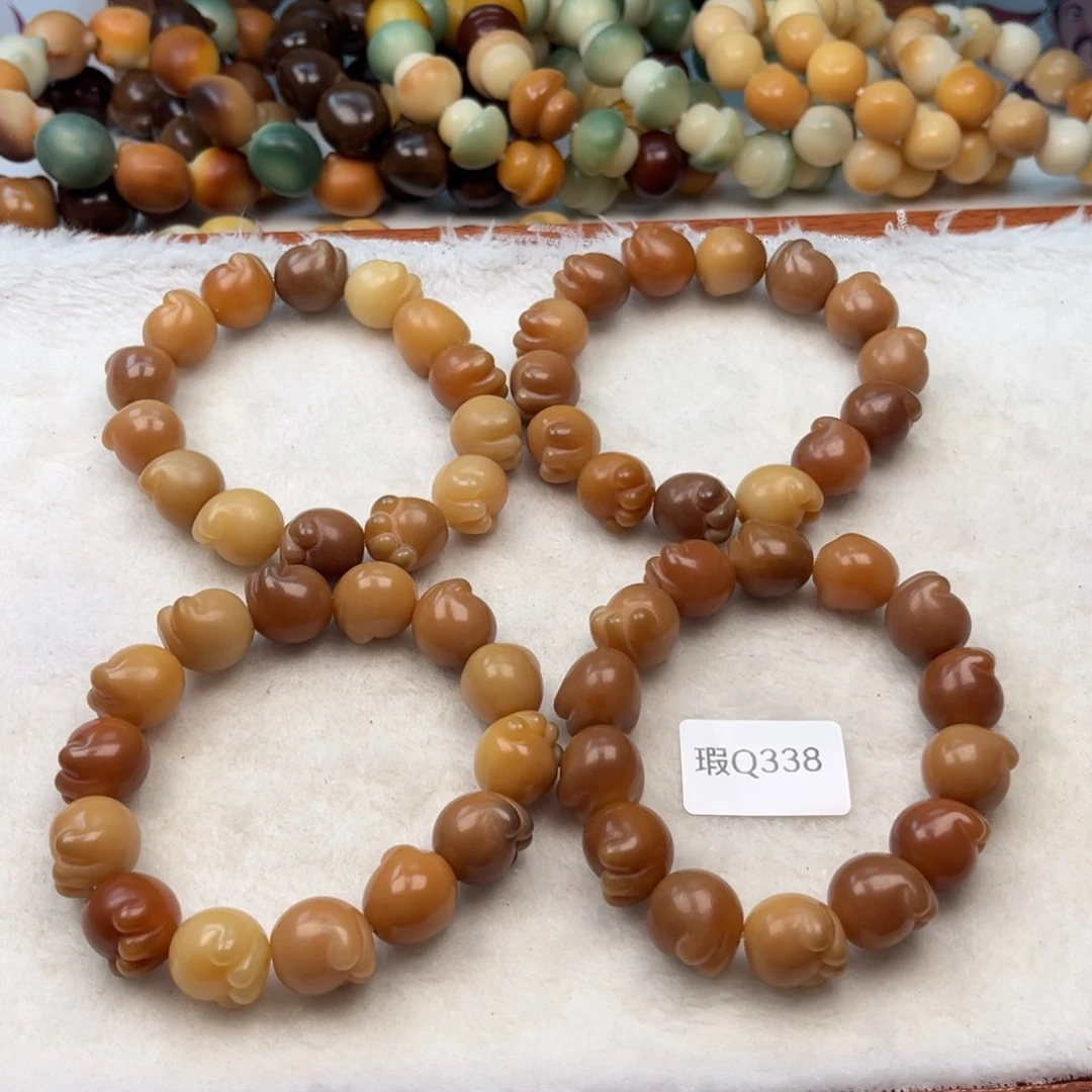 菩提根/象牙果手串15+mm瑕猫爪随机一串q338