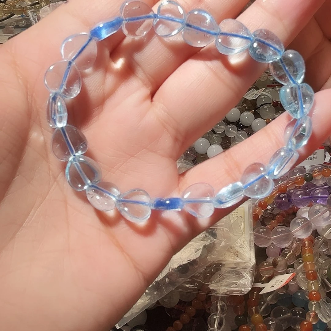 未镶嵌手链托帕石爱心托帕石