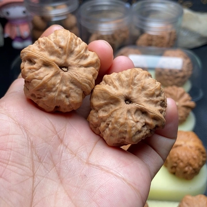 前***锦文玩核桃把件一帆风顺