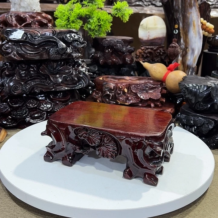 木长方雕花底座17.5*11.5*7