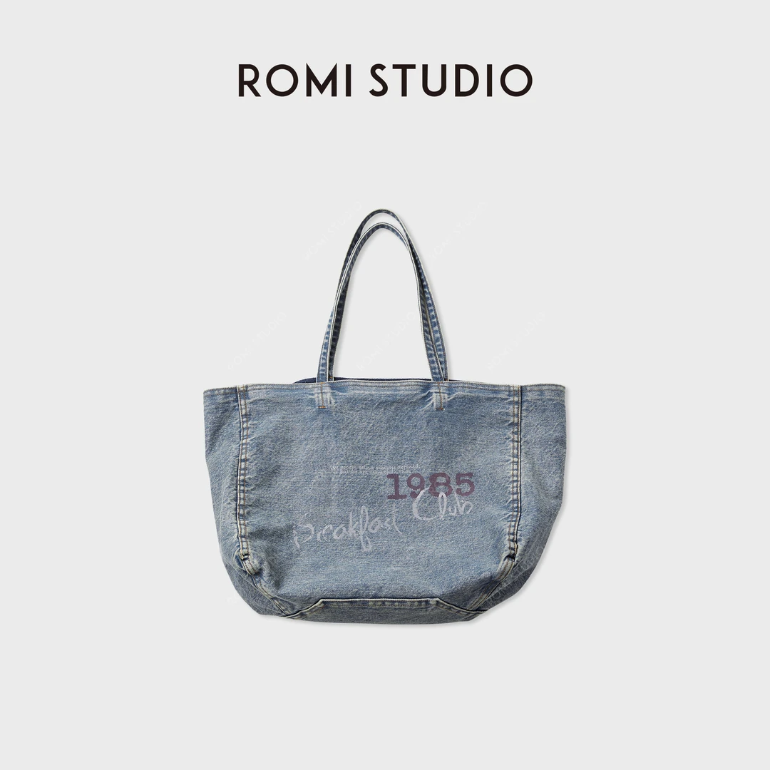 ROMI STUDIO 首饰袋 天然织物百搭牛仔托特手拎单肩包 RWCAP85800