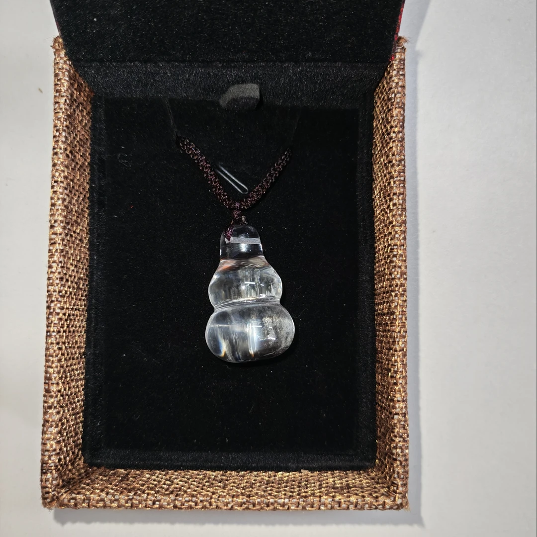 非金属棉绳项链 手工仿水晶手工白色葫芦挂脖项链