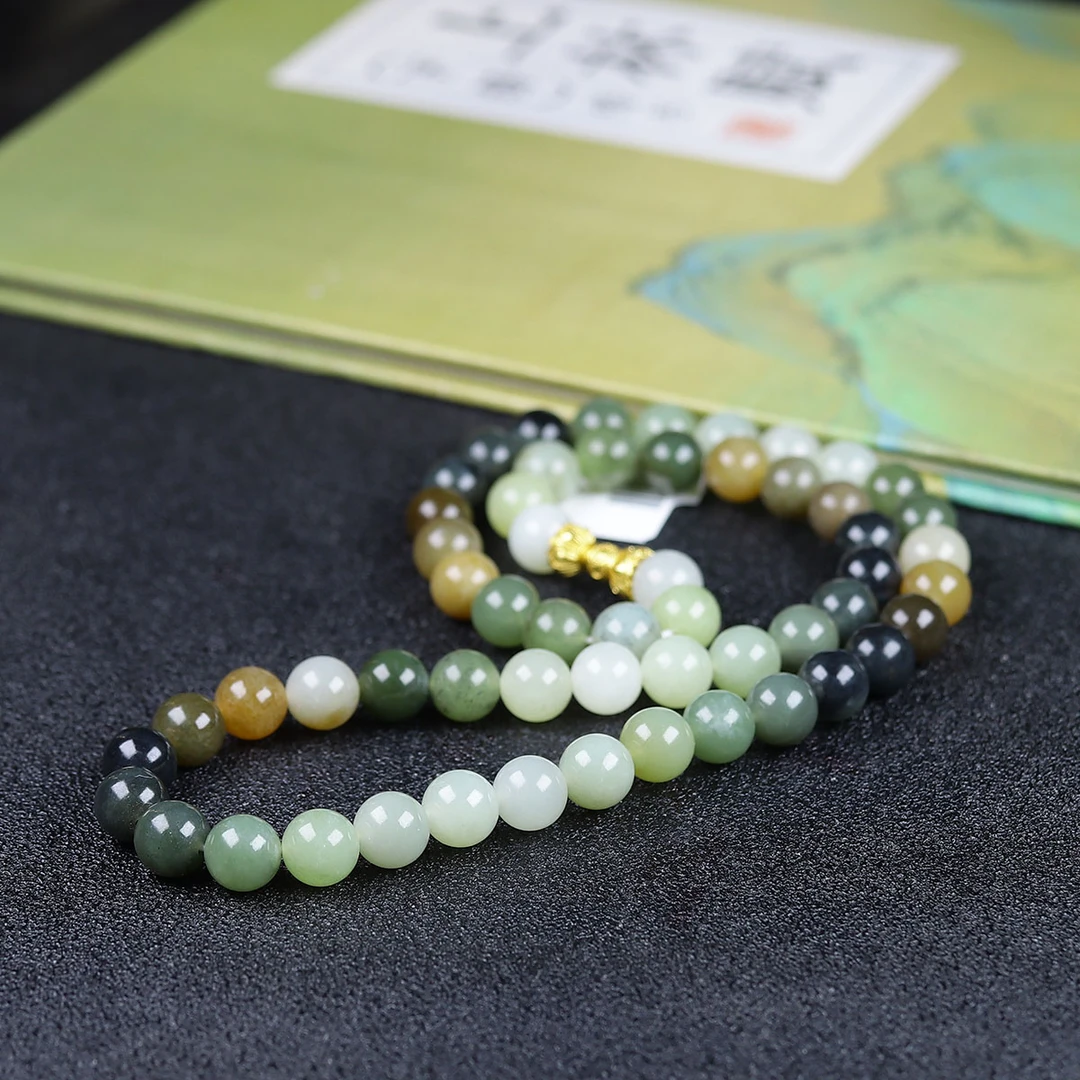 122321和田玉多宝圆珠项链