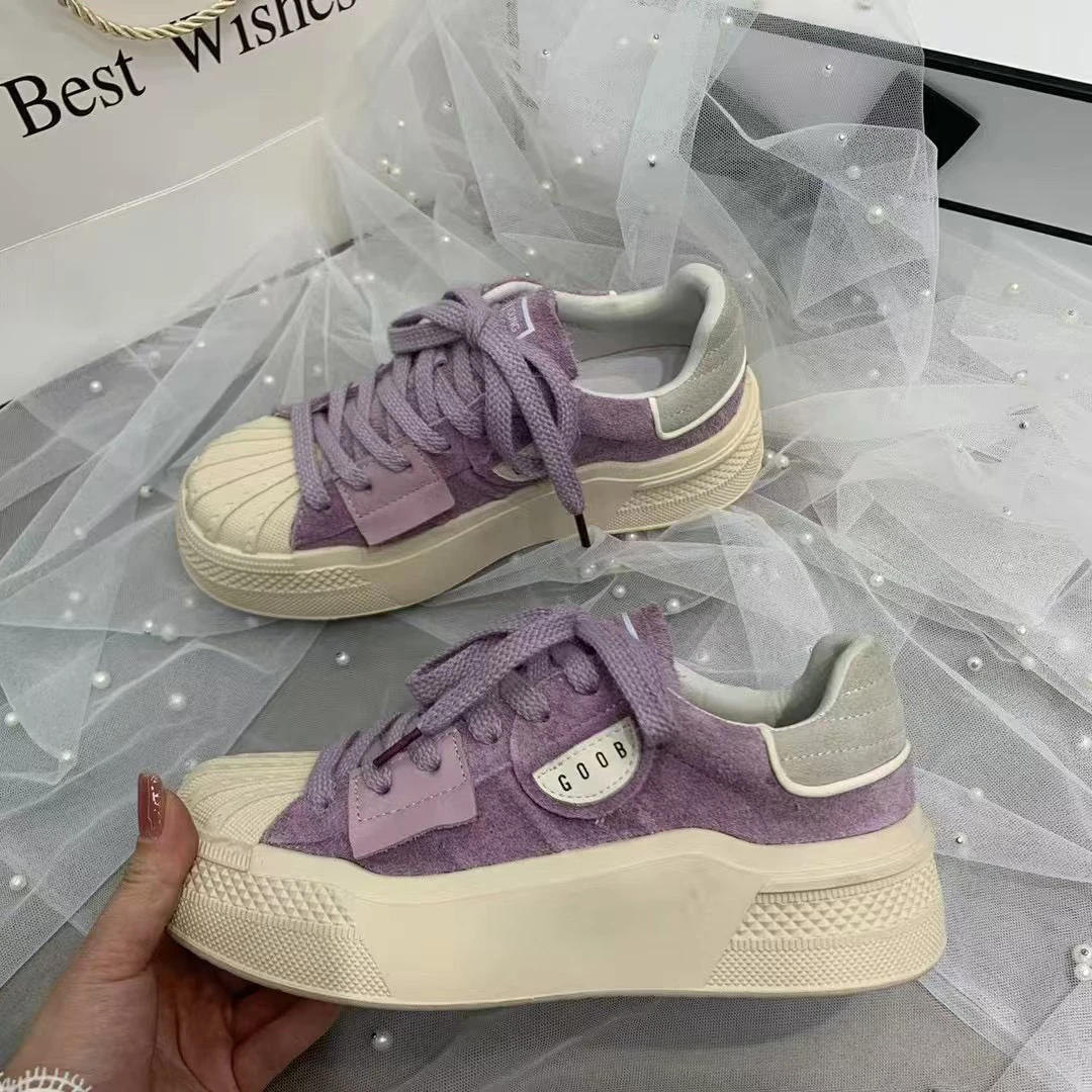 孙大大-韩板ins风糖果色厚底增高百搭小个子帆布鞋