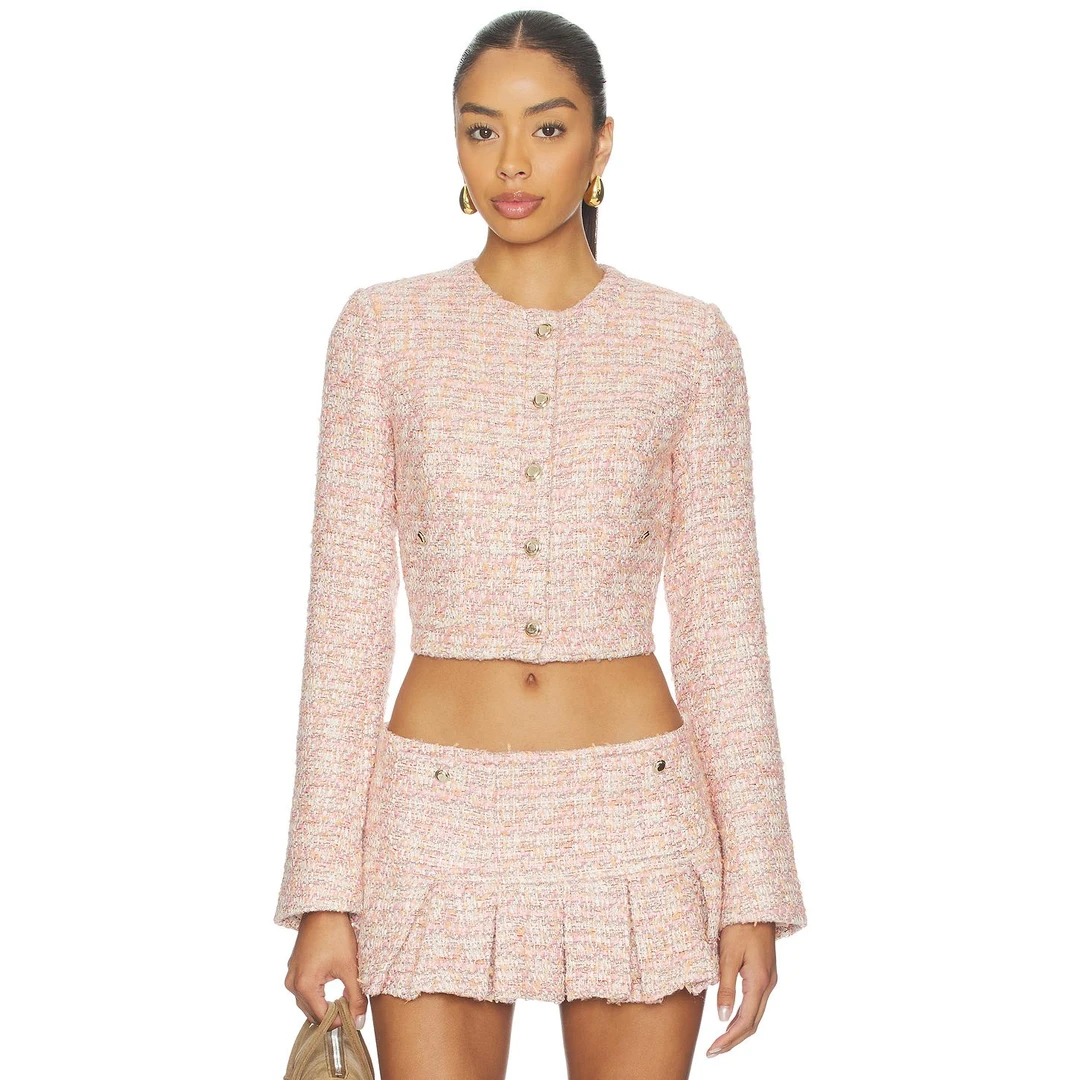 GUIZIO PATCH POCKET CROP 夹克 粉色 西装