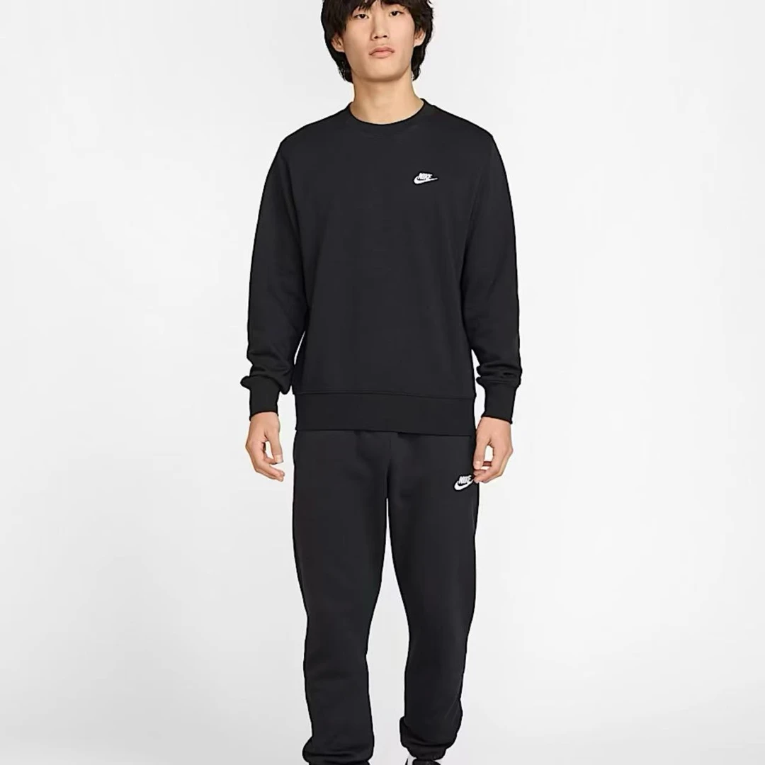NIKE/耐克 男子新品黑色时尚潮流百搭法式毛圈圆领上衣 FN3889010