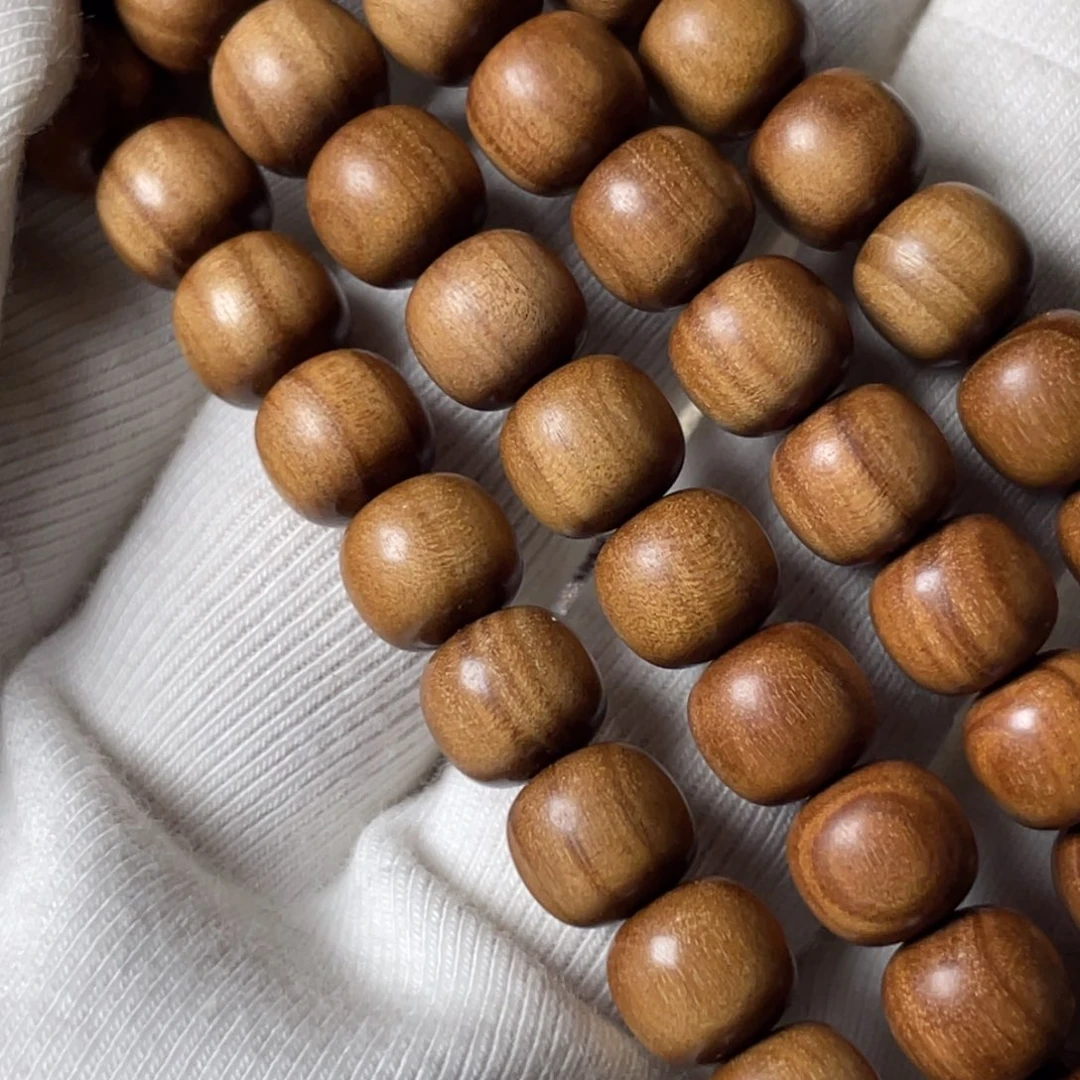 檀香木手串/手链何*老山檀香老料顺纹7×8➕猛犸