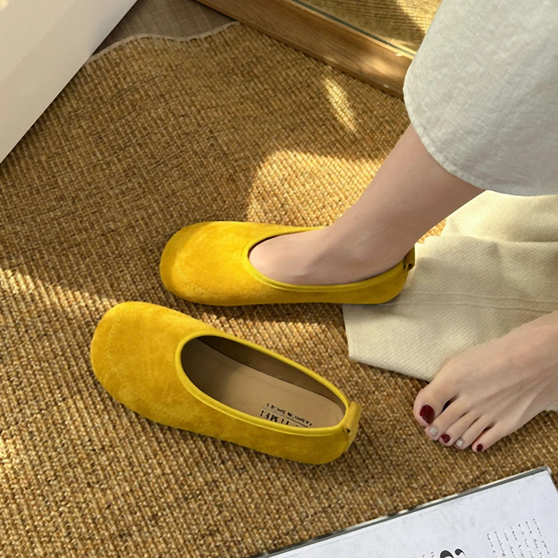 全包勃肯鞋女韩版新款时尚单鞋复古软底平底圆头两穿一脚蹬豆豆鞋