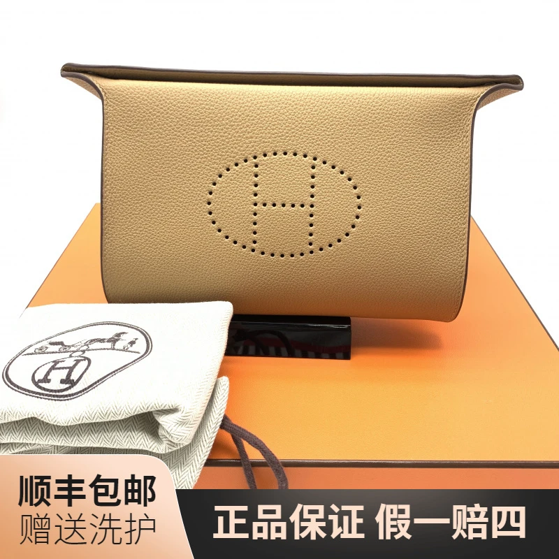 99新 Hermes/爱马仕 爱马仕饼干色斜挎包21/10019137奢侈单肩经典