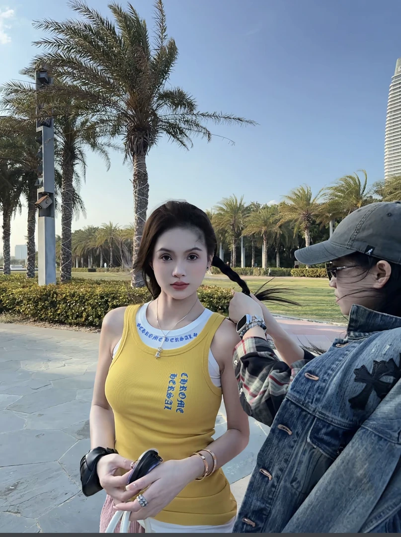 Rebornmoi【重工定制】两件套重工高拉架背心百搭T显瘦BX330