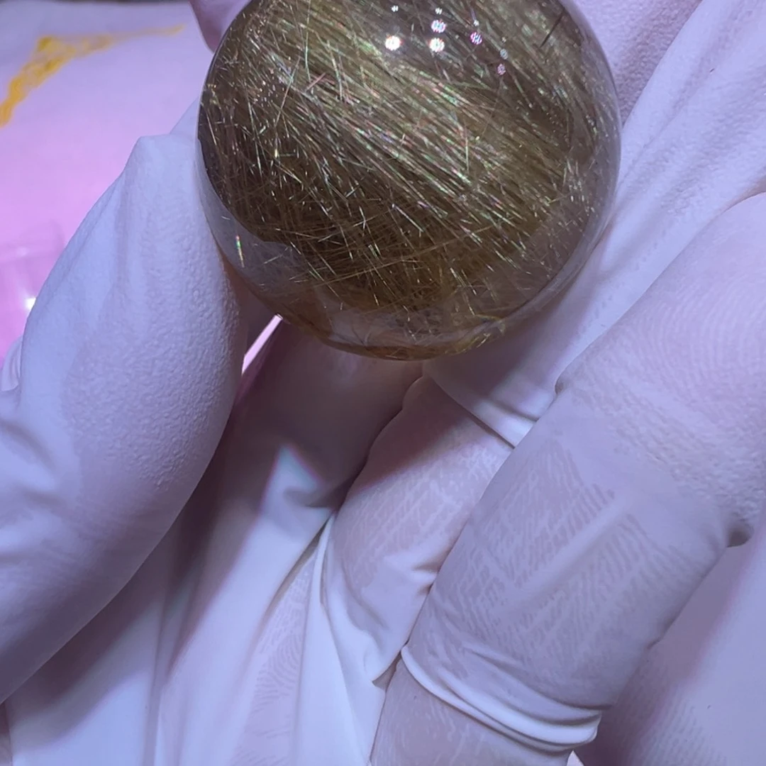 水晶发晶28.5mm定制不退换未镶嵌漏***袄