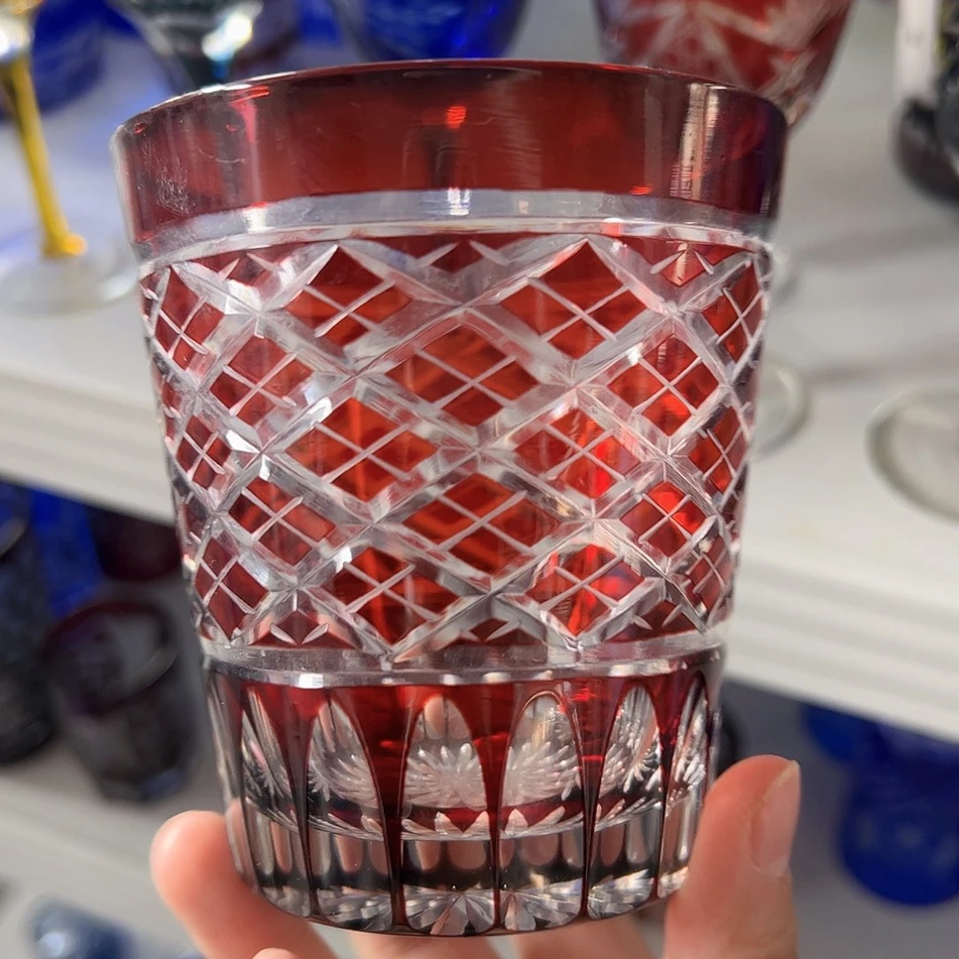 水晶玻璃高脚款微瑕一个