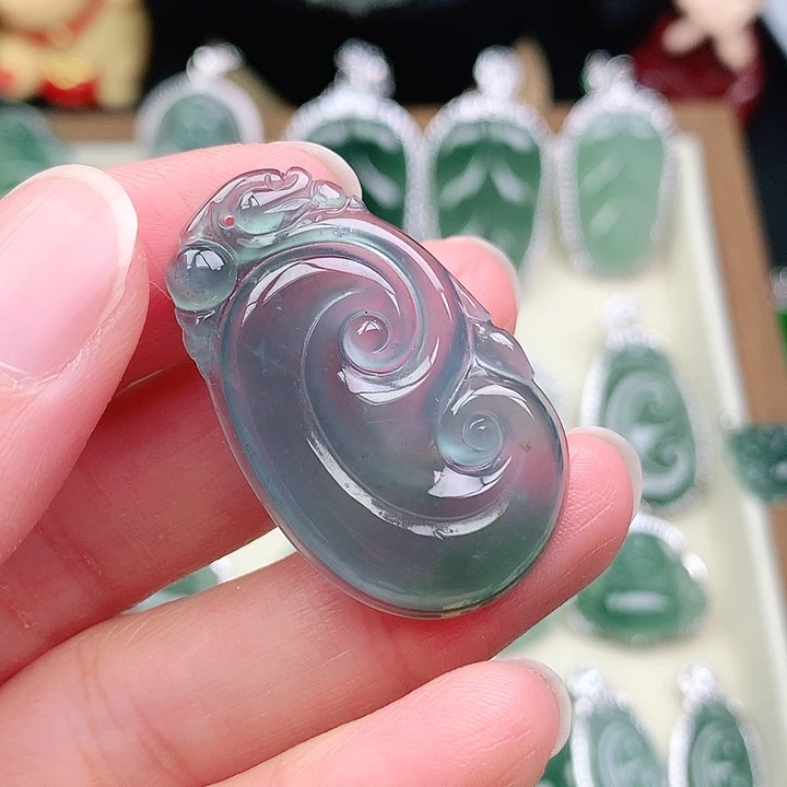 颈饰银S925镶嵌翡翠吊坠