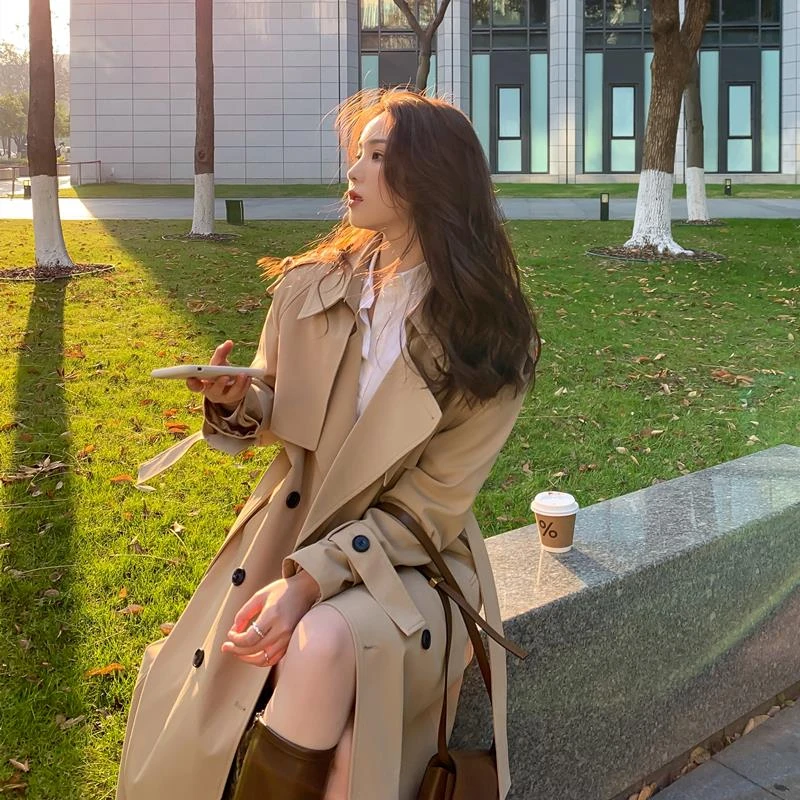 风衣外套女春秋2025年新款流行中长款小个子英伦风高级感气质大衣