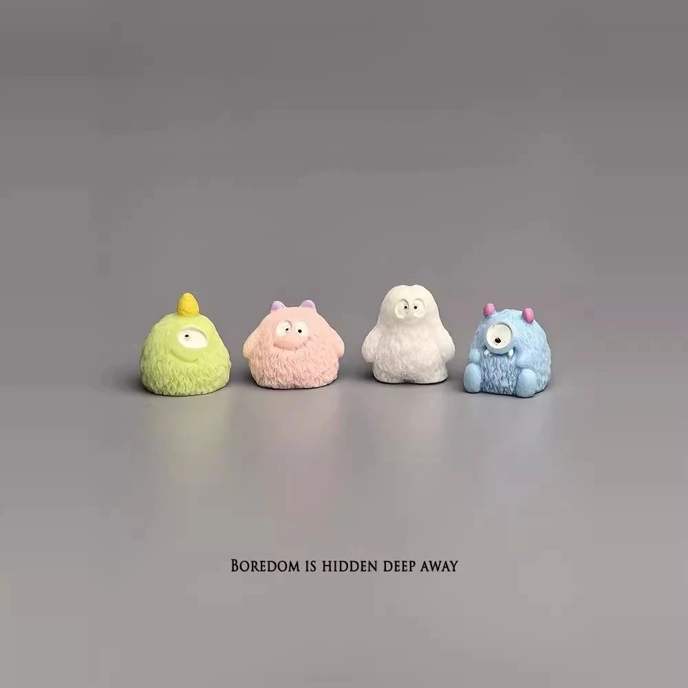 治愈系小怪兽微景观装饰品可爱治愈电脑桌面日式工位办公小摆件c
