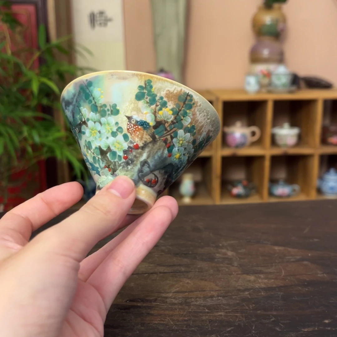 柴烧纯手工手绘陶瓷