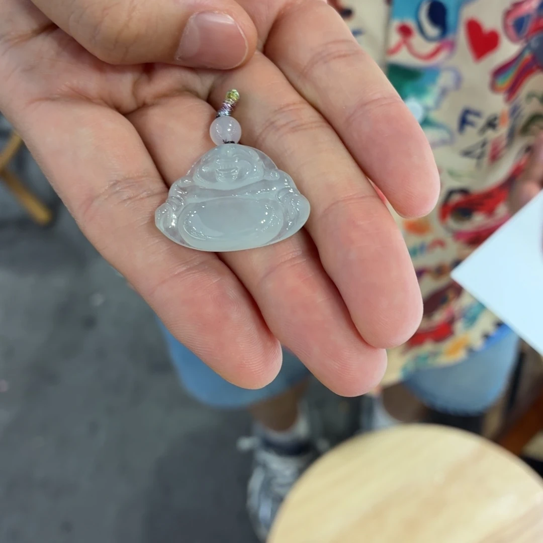 &***&翡翠未镶嵌颈饰天然缅甸翡翠佛公