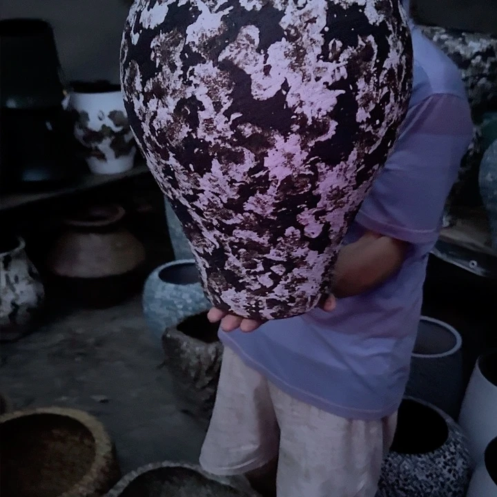 紫砂花盆高度42口径21
