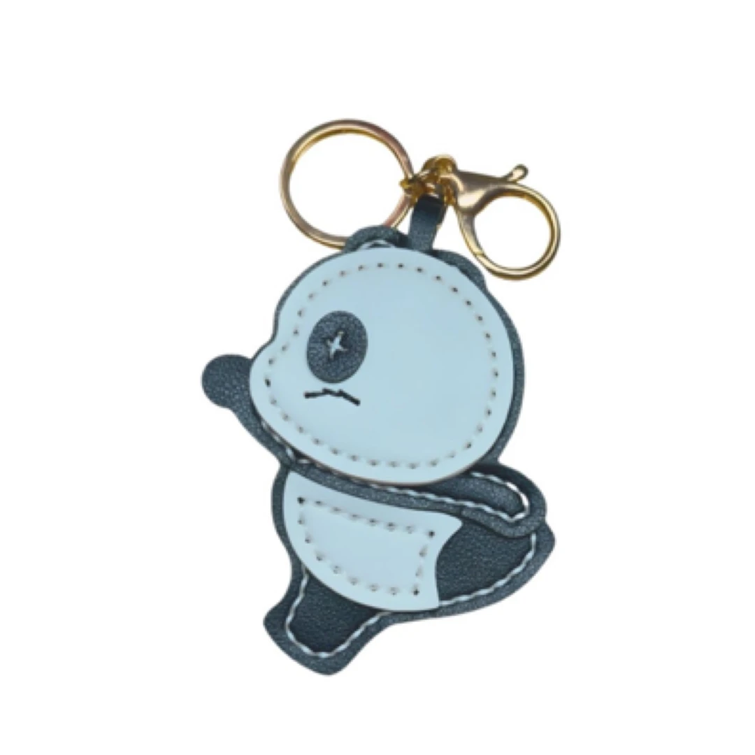 纯收工黑白熊钥匙扣情侣精致挂件书包挂饰