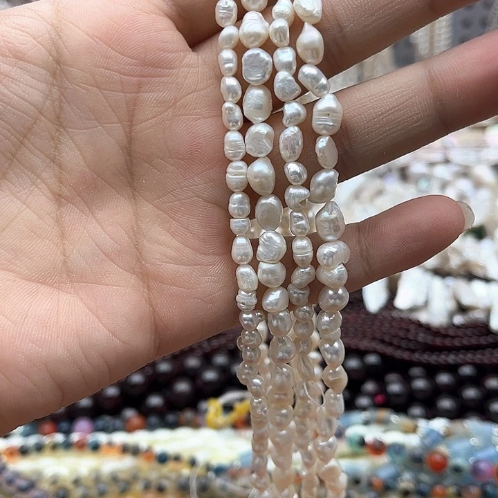 未镶嵌玛瑙/玉髓珠宝半成品一条巴洛克珍珠