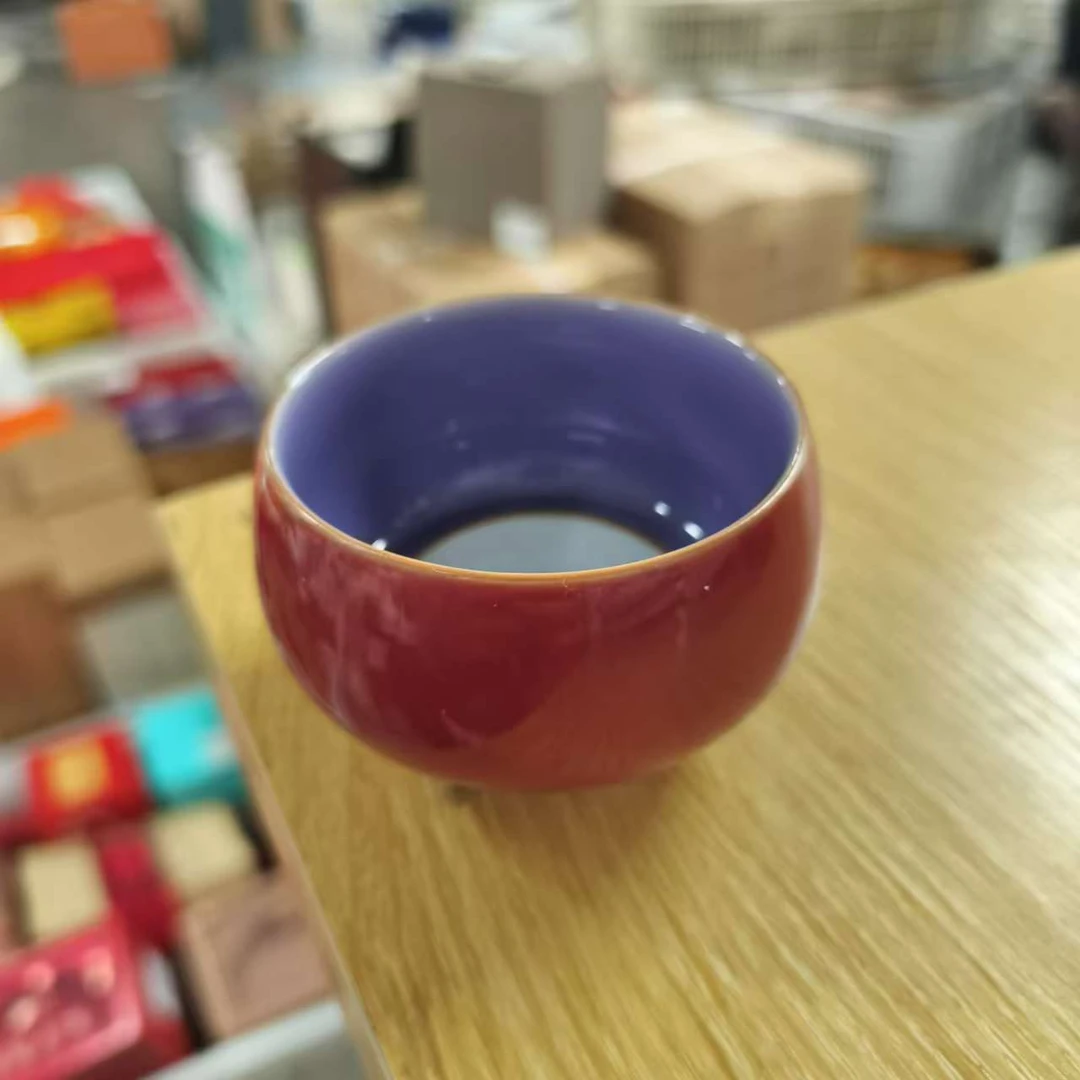 故宫红丁香紫冰心佛肚杯CC7112