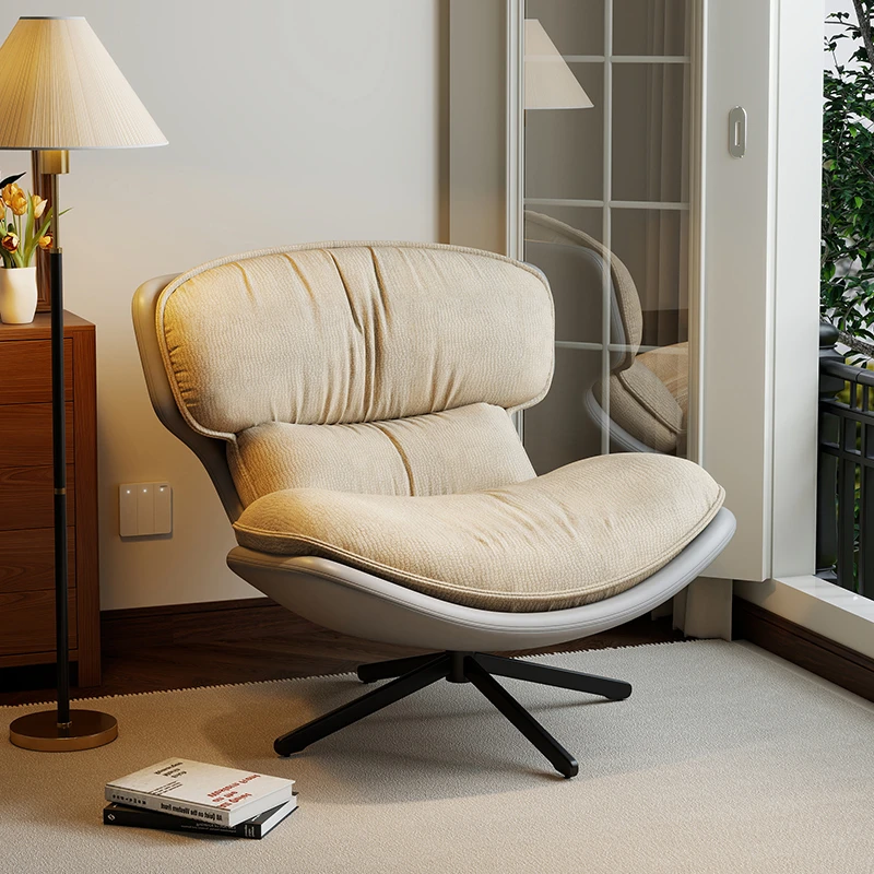 阑珊阁意式单人沙发椅可旋转客厅阳台休闲懒人可躺蛋壳轻奢单椅子