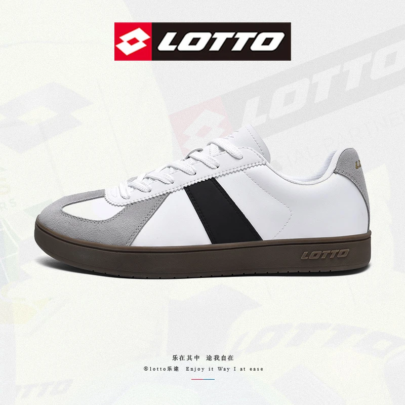 乐途德训鞋运动板鞋男25年皮面情侣小白鞋男士轻便软底学生休闲鞋