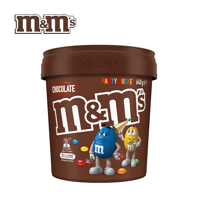 澳大利亚进口m&m‘s牛奶巧克力豆花生巧克力豆mm豆桶装休闲零食
