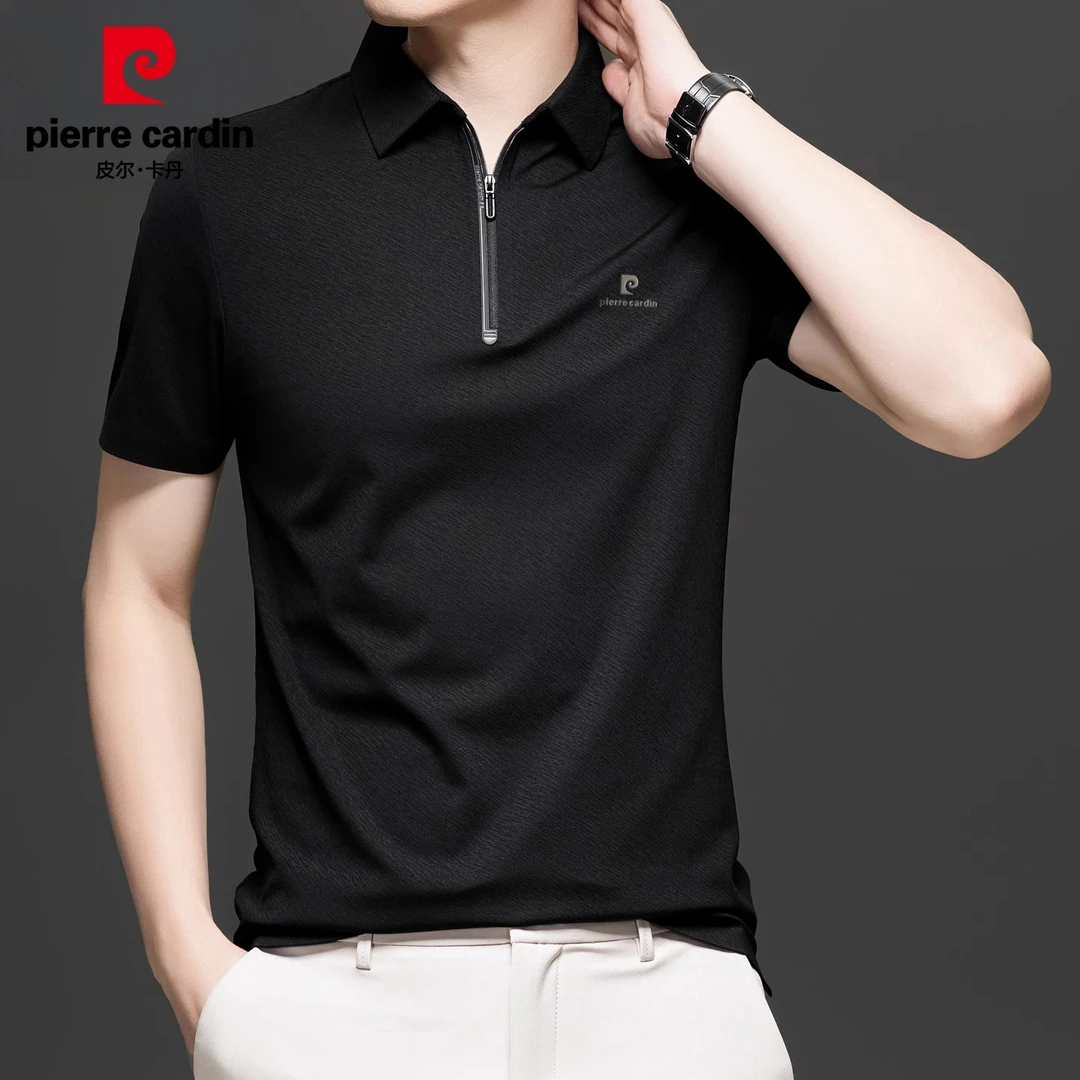 【冰丝凉感】皮尔卡丹男士翻领POLO衫夏季薄款半拉链轻奢痞帅男装