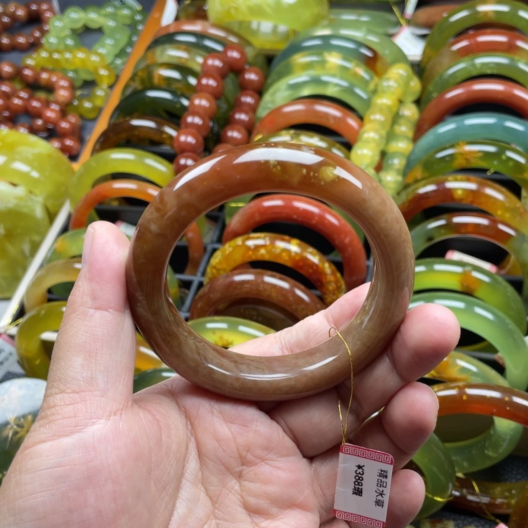 未镶嵌蛇纹石玉手镯有瑕