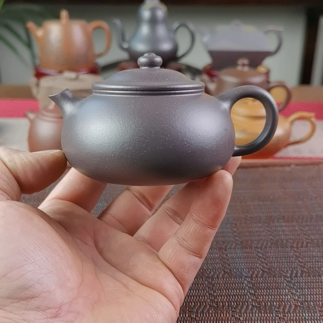 紫砂茶壶清灰紫泥寒江170CC徐敏