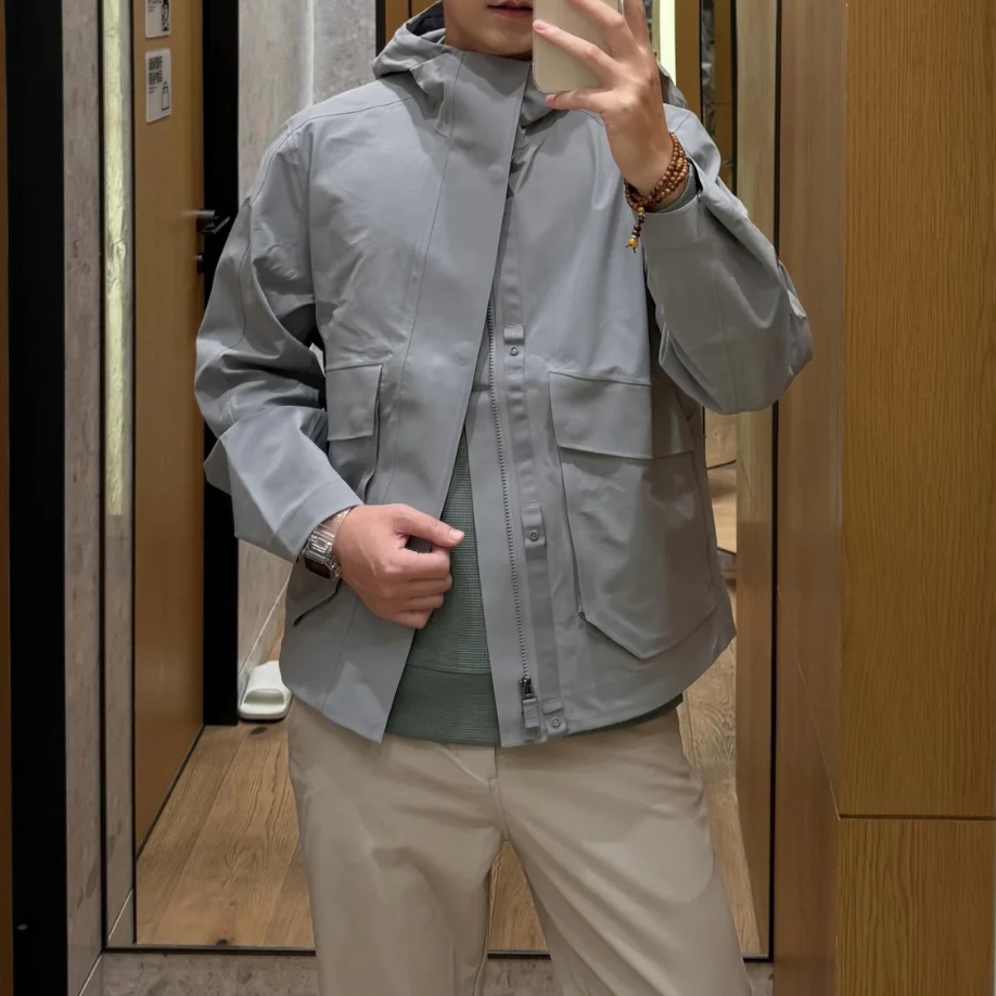 99新 lululemon/露露乐蒙 6603/时尚百搭宽松连帽夹克外套