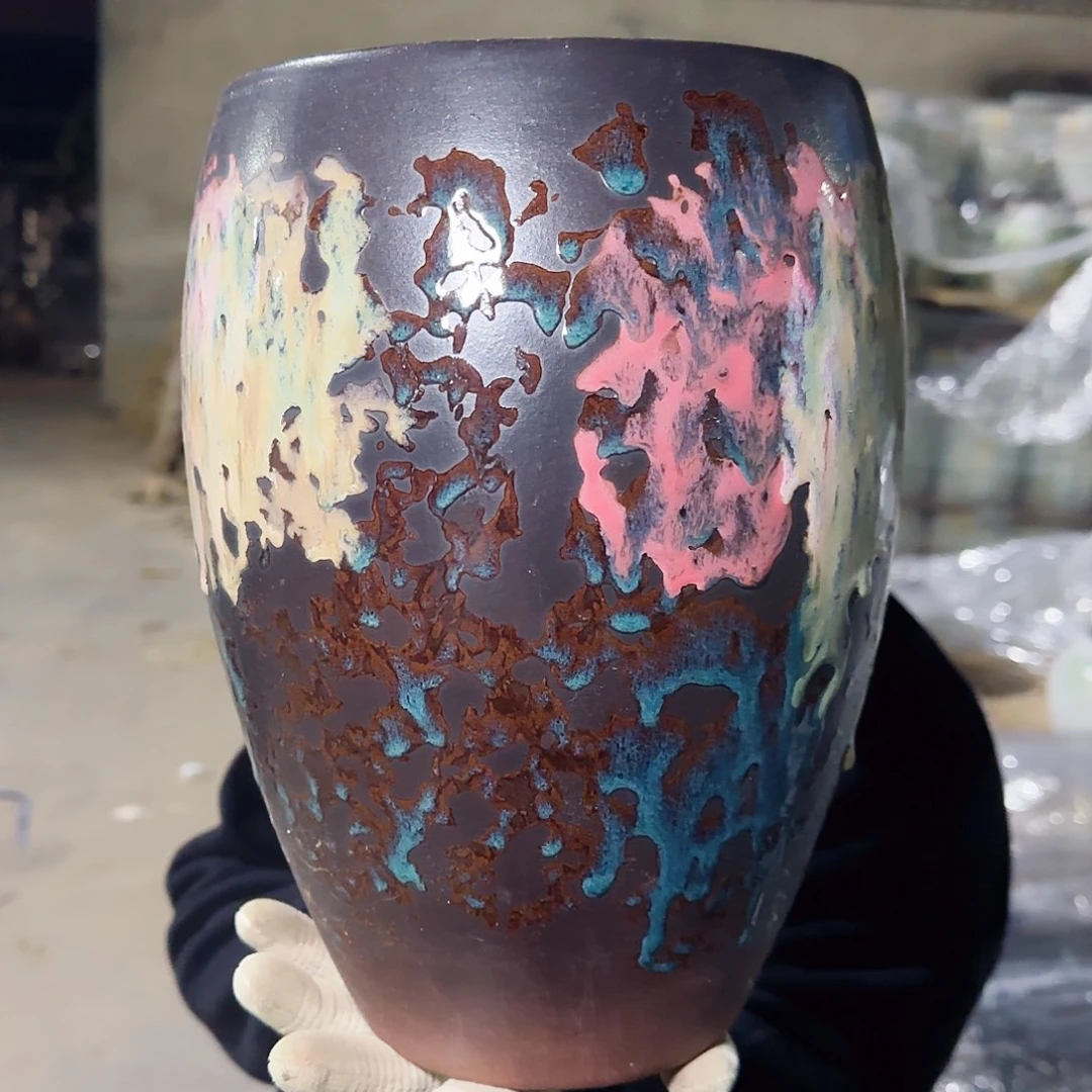 紫砂花盆高28口18