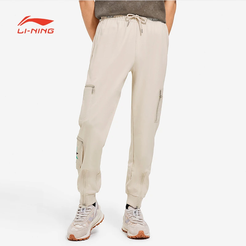 《直播》李宁时尚系列裤子潮流宽松卫裤运动休闲裤男款AKLSC89