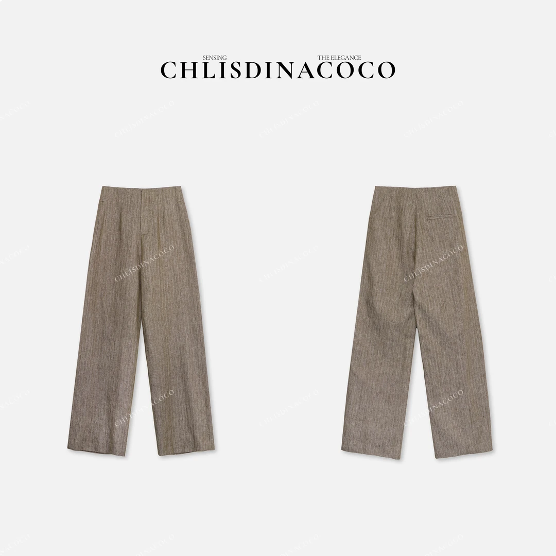 Chlisdinacoco“素顏清辭”休闲西装阔腿长裤C9L067CK251