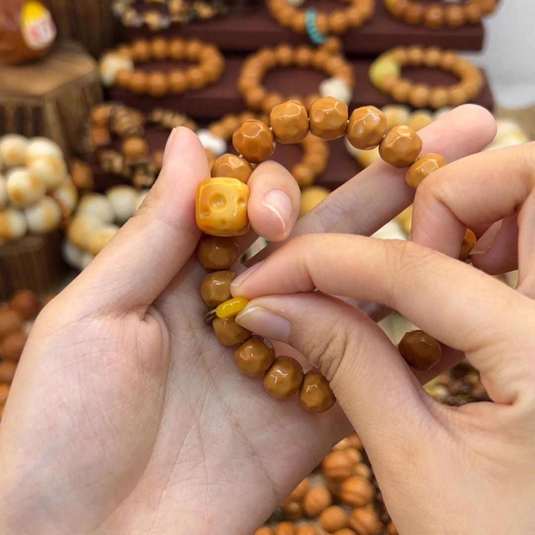 可***宝猴头核桃手串奶酪手串