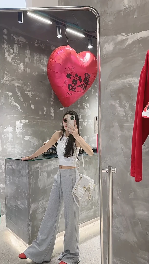 简约时尚轻熟中高腰喇叭裤