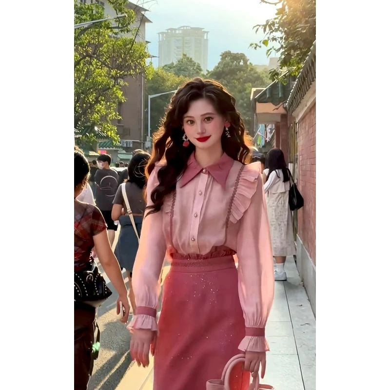 老钱风松弛感女装贵气K法式温柔风甜美设计感衬衫上衣秋季新款洋