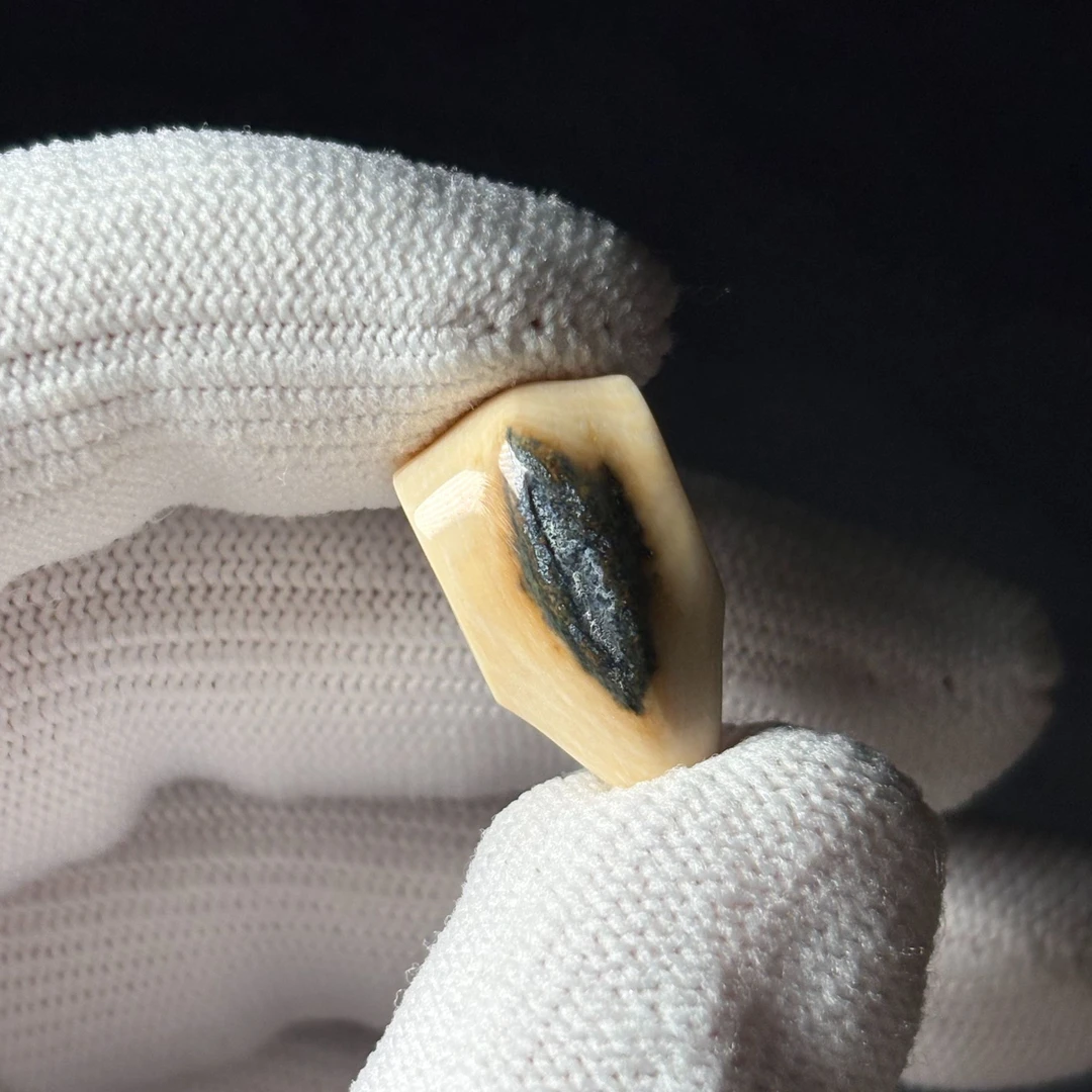 丰骨「猛犸象牙·蓝眼三通」A344-冰料11mm 材质保真 假一罚四