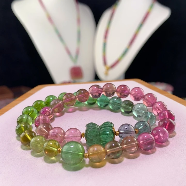 双色碧玺手链未镶嵌