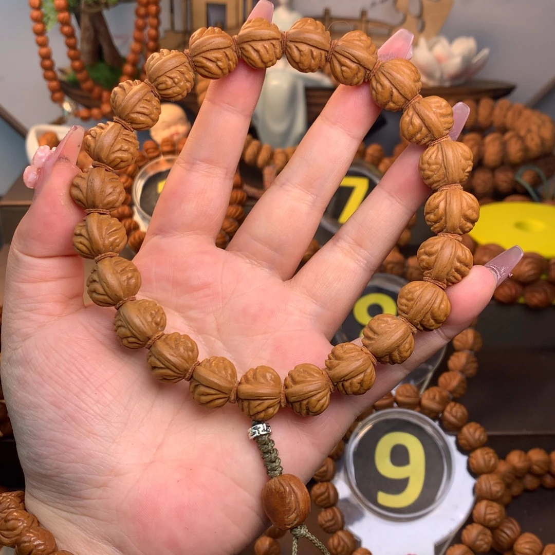 桃核手串野生金蟾手持15