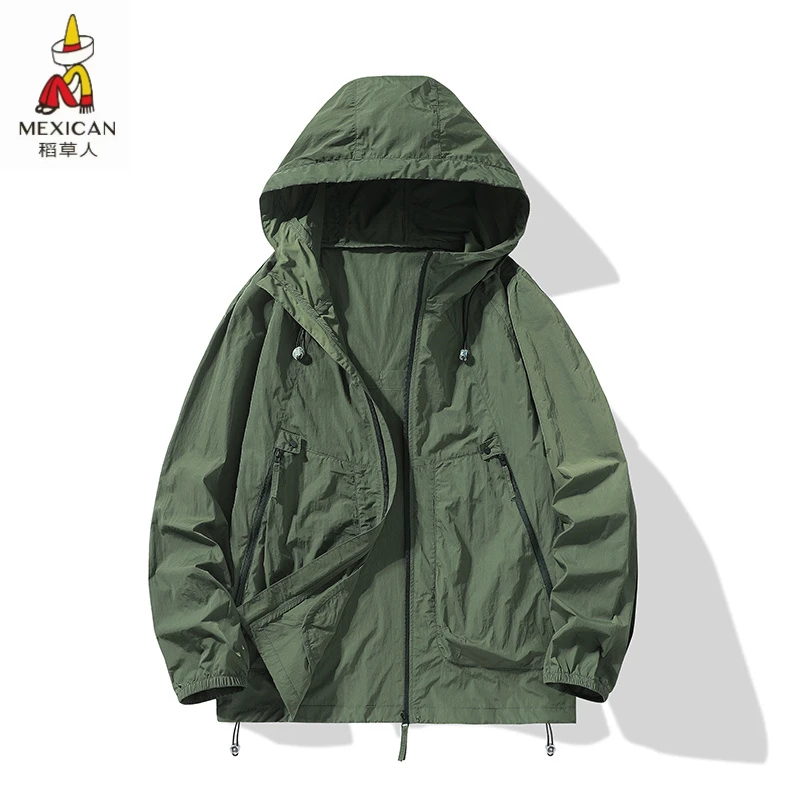 Mexican/稻草人夏季休闲户外透气连帽皮肤衣情侣宽松冰感防嗮衣