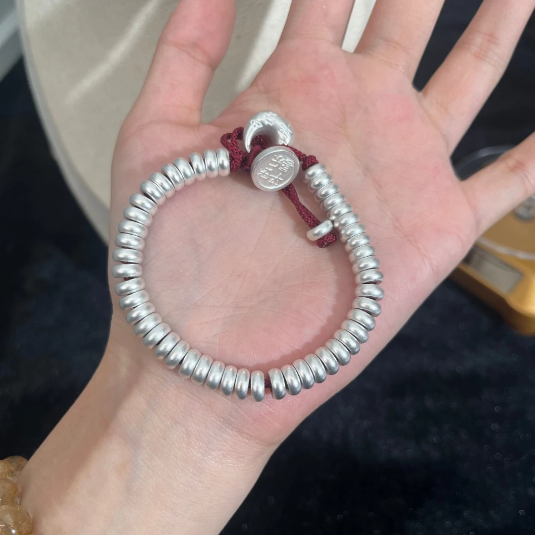 铜合金布艺手链 手链 磨砂红盘缠 S073