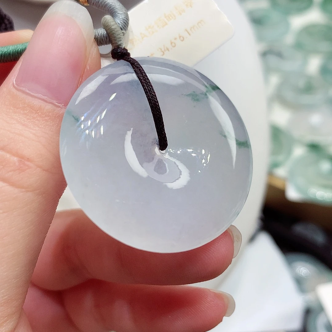 颈饰未镶嵌翡翠编号87，34.6/6.1