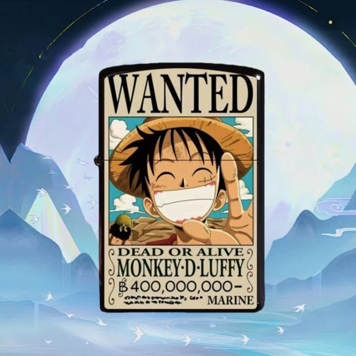 彩绘路飞防风油打火机送男士无油