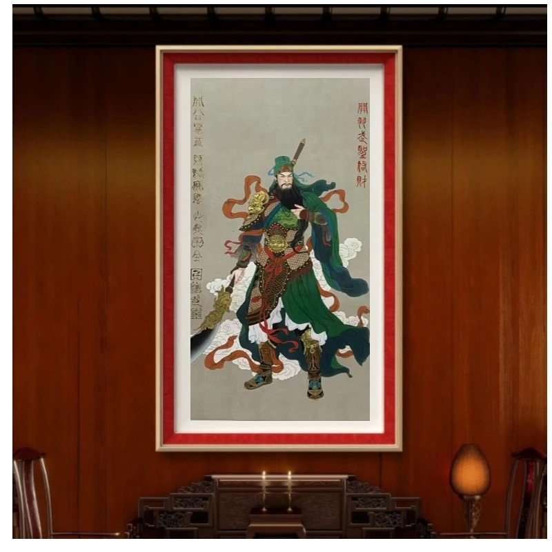 《关. 羽》+《赵.公.明》敦煌画派井灏作品