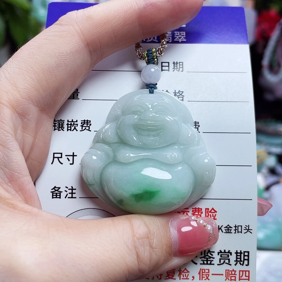 翡翠未镶嵌颈饰佛公27